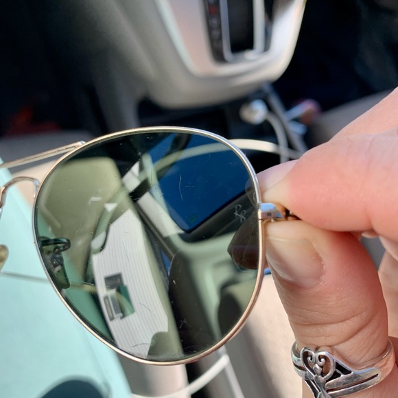 Gold/Green Ray Ban Aviator Classic main image 4